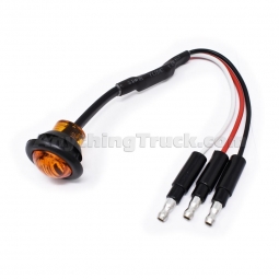 Pro LED 34Y3DF 3/4" Amber 3 LED Marker Light With Turn Signal Function - Grommet Mount