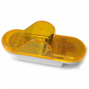 Pro LED 3544Y 6" Oval 18-LED Mid-Trailer Turn Signal Lamp, Grommet Mount, Amber Lens, 12V