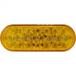 Amber 6" Oval LED Strobe Light (Primary) - 10-30 VDC