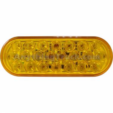 Pro LED 42SA1 6" Oval LED Strobe Warning Light, Primary, Amber, Grommet Mount, 12/24V