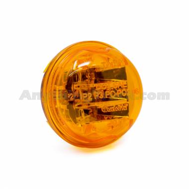 Truck-Lite 30375Y Amber 8-LED 2" Round Fit 'N Forget LED Marker Light, Grommet, 12V