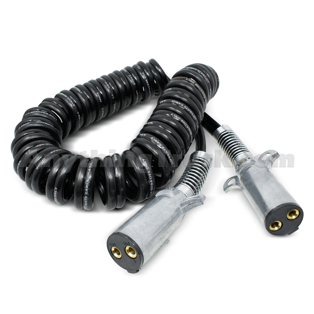 Velvac 590171 12FT 2Way Coild Cable, 4 GA Truck