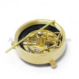 Velvac 600133 2" Female Non-Vented, Non-Locking Brass Fuel Cap