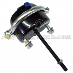 MGM 1428001 Type 24 Long Stroke Service Brake Chamber with Threaded Push Rod, 3" Stroke