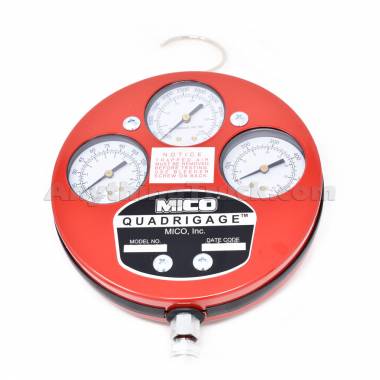 Mico 03-740-019 Quadrigage, Four Gauge Functions, 0-5000 PSI, 0-30 Inches Vacuum, 36" Hose