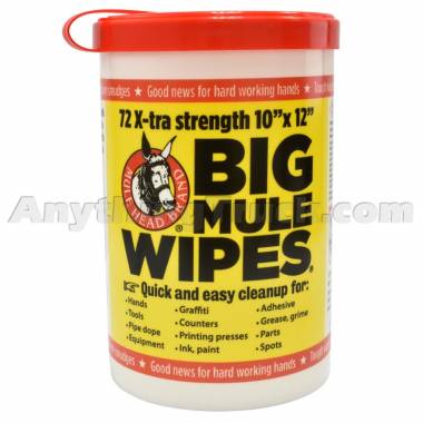 Mule Head Big Mule Wipes, 72 Count Dispenser