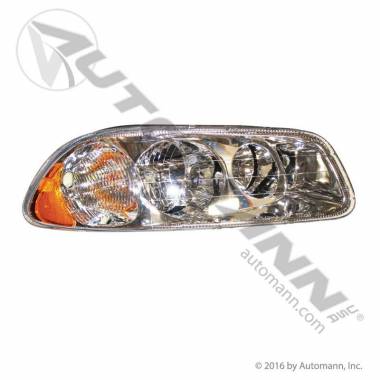 Automann 564.62023 Mack Vision CXU Granite Pinnacle Headlight Assembly, RH, Chrome, 12V
