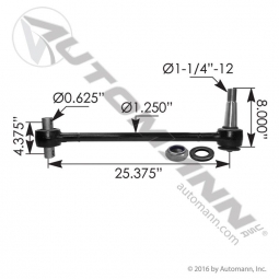 TMR490 IHC Torque Rod, Rubber Bushings, 25-3/8" C to C