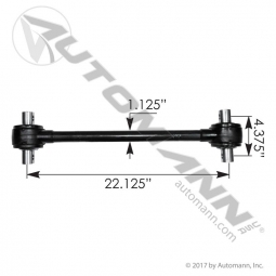 TMR63 Volvo Sealed Torque Rod, Rubber Bushings, 22-1/8" C to C