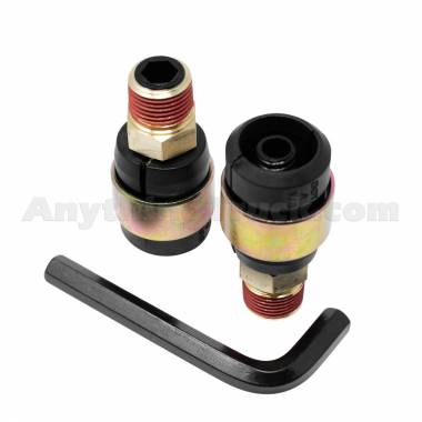 PTP M5110 Brass DOT Air Brake Hose Repair Kit, 3/8" ID Rubber Hose, 1/2" NPT