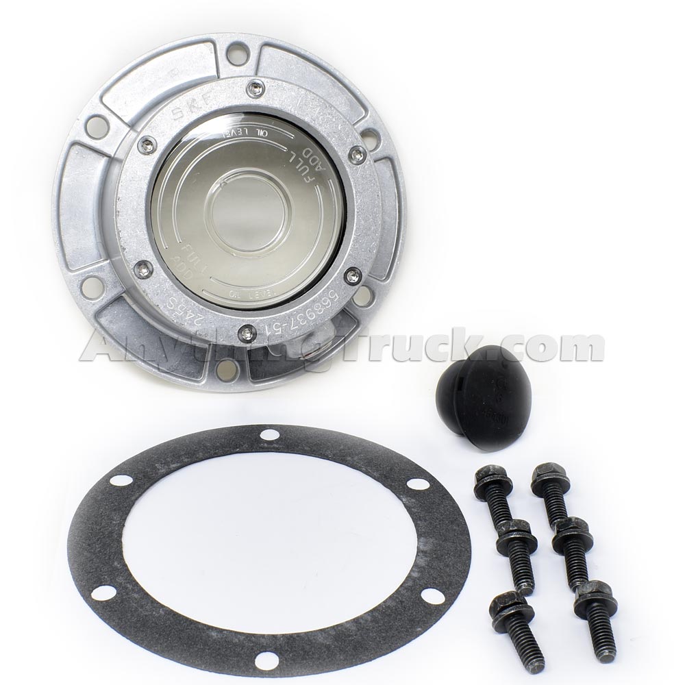 SKF CR 1843 Steel Hub Cap, 6 Bolt Holes, 5.5" Bolt Circle, Fits Many