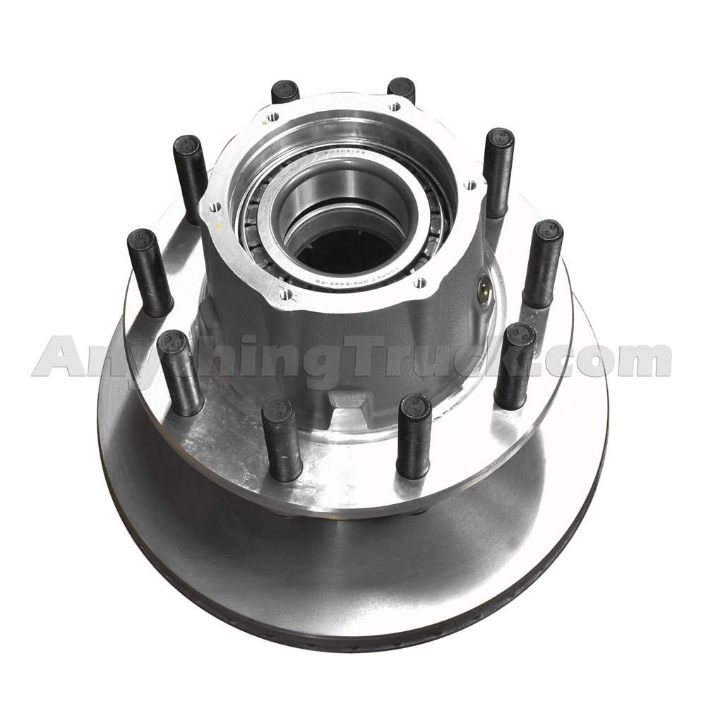 Conmet 10083394 TP Aluminum Hub with Rotor, Preset Bearings, ABS, Studs