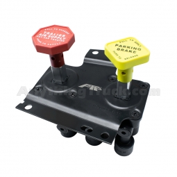 PTP GN20619 Dual Manifold Dash Valve, 3/8" Push to Connect Ports, 1/4" Unthreaded Mounting Holes