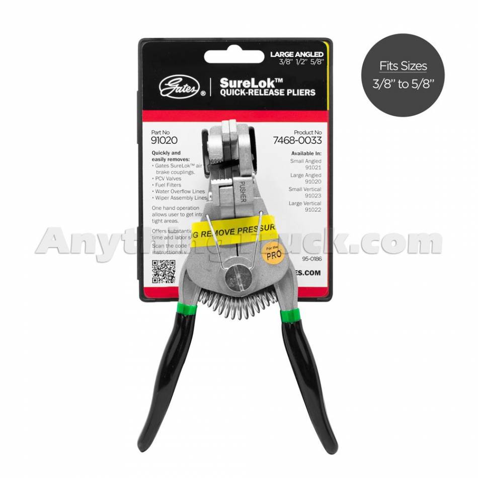 Gates 91020 SUR-LOK Quick Release Pliers, Large Angle 3/8