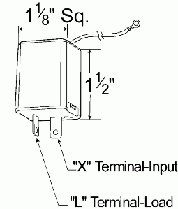 Grote 44891 2-Pin Variable Load Electronic LED Flasher With Ground Wire