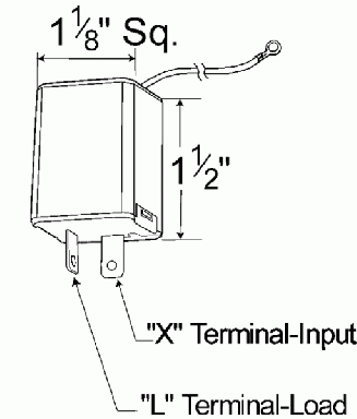 Grote 44891 2-Pin Variable Load Electronic LED Flasher With Ground Wire