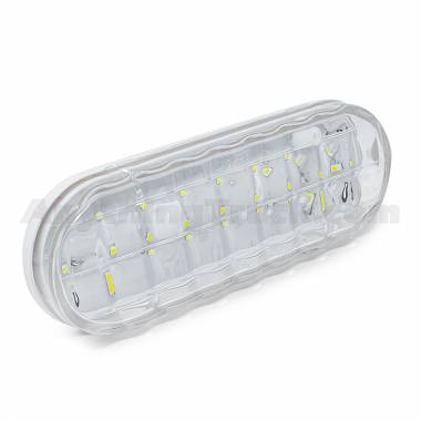Grote 62591 White LED Backup Light, Oval, Vertical Grommet Mount, 12V