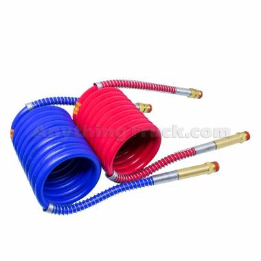 Phillips 11-5120 Polar Air Red and Blue Coiled Air Hoses, Flexible at -85 Deg F, 12' Long