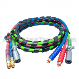 Phillips 30-2151 12' 3-Way Air Brake Hose and ABS Cable Assy with Zinc Die Cast Plugs
