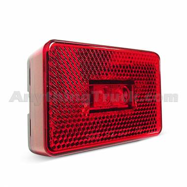 Pro LED 178R Red Rectangular LED Marker Light with Reflector Lens, 2 LEDs, 12V