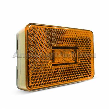 Pro LED 178Y Amber Rectangular LED Marker Light with Reflector Lens, 2 LEDs, 12V