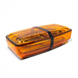 Pro LED 24AL Amber LED, Amber Lens Mini Light Bar Warning Light with Permanent Mount, 10-30 VDC