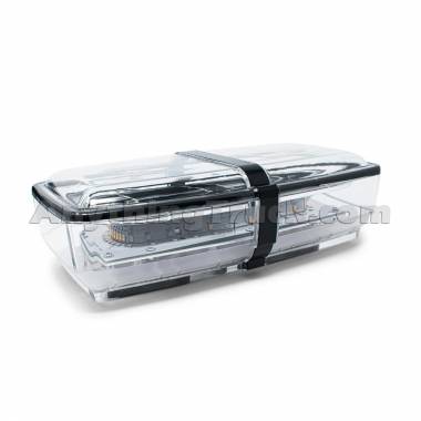 Pro LED 24CL Amber LED, Clear Lens Mini Light Bar Warning Light with Permanent Mount, 10-30 VDC