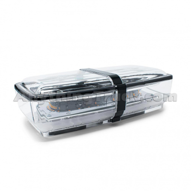 Pro LED 24CL Amber LED, Clear Lens Mini Light Bar Warning Light with Permanent Mount, 10-30 VDC