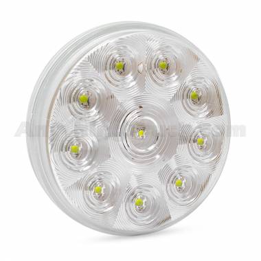 Pro LED 410CLR 4" Round Red LED Stop, Tail, and Turn Signal Lamp with Clear Lens, 12-Volts DC