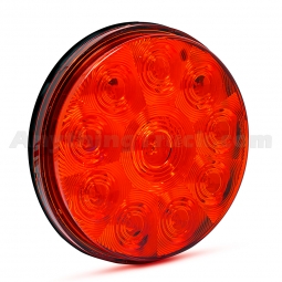 Pro LED 410R 10-Diode 4-Inch Round Red LED Stop/Tail/Turn Light, 12-Volt DC, Grommet-Mounted