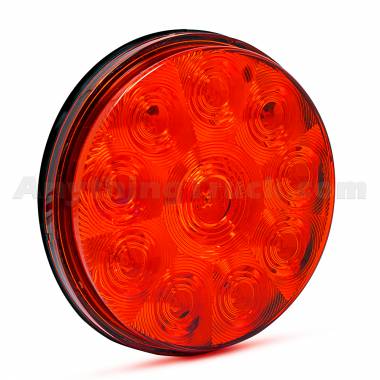 Pro LED 410R 10-Diode 4-Inch Round Red LED Stop/Tail/Turn Light, 12-Volt DC, Grommet-Mounted