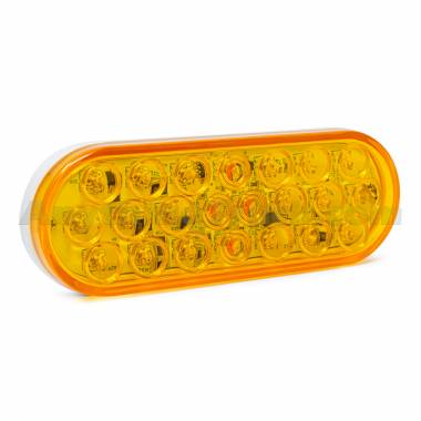 Pro LED 42SA2 6" Oval LED Strobe Warning Light, Secondary, Amber, Grommet Mount, 12/24V