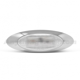 Pro LED 47773 M1 Series Marker Light with Chrome Bezel, Clear Lens, Amber LEDs, 12 VDC