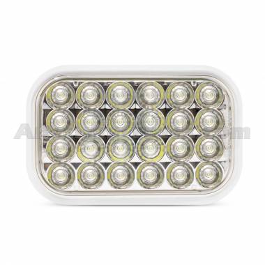 Pro LED 5324C Rectangular 24-LED Back-Up Light, Grommet Mount, Clear Lens, 12V
