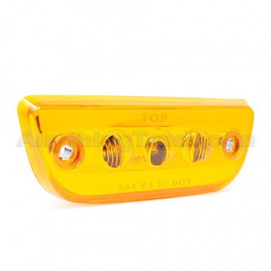 Pro LED 5412A Amber 3-LED Visor Lamp for Peterbilt 579, Replaces P54-1221-300 & P54-1255-300