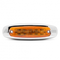 Peterbilt Amber LED Marker Light With Chrome Bezel