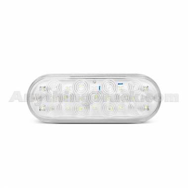 Pro LED 602C24V 6" Oval 27-LED Back-Up Light, Grommet Mount, Clear Lens, 24V