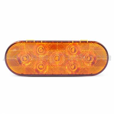 Pro LED 607A 6" Oval 7-LED Front Park/Turn Signal Lamp, Grommet Mount, Amber Lens, 12V