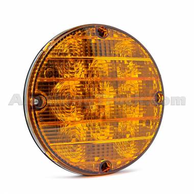 Pro LED 71AST 7" Round Amber LED School Bus Warning Strobe Light, 4-Hole Flange Mount, 12V