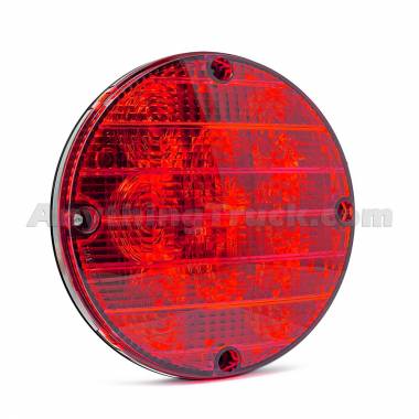 Pro LED 71RST 7" Round Red LED School Bus Warning Strobe Light, 4-Hole Flange Mount, 12V