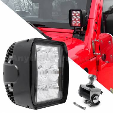 Pro LED 9685C 1800-Lumen Rectangular LED Flood Work Light, 18W OSRAM, U-Bracket Mount, 12/24V