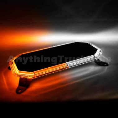 Pro LED SLP1018AC 18" Low Profile Amber/White LED Warning Light Bar With 19 Flash Patterns