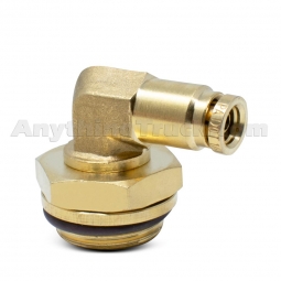 Velvac 018058 M22 x 1/4" Tube 90 Degree Push-To-Connect Swivel Elbow