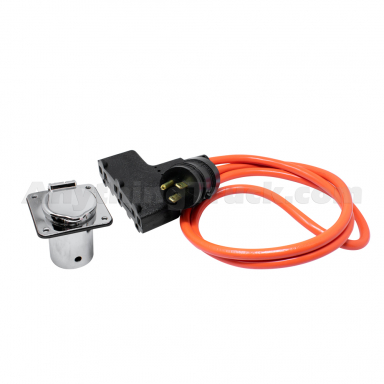 Zerostart 3600041 Ext Cord, 120V, 3-way Outlet, Chrome Weatherproof Receptacle