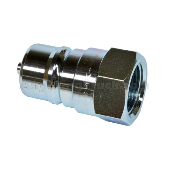 Parker 6602-16-16 Valved Hydraulic Coupler Nipple 1/" Body x 1/"-11 1//2 NPTF Port