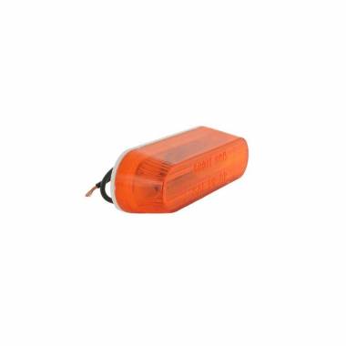 Grote 45253 Amber Thin-Line Incandescent Clearance/Marker Light, #193 Bulb, 12V, Single Pigtail