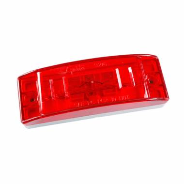 Grote 46832 Red Sealed Turtleback II Incandescent Clearance/Marker Light, Optic Lens, 12V