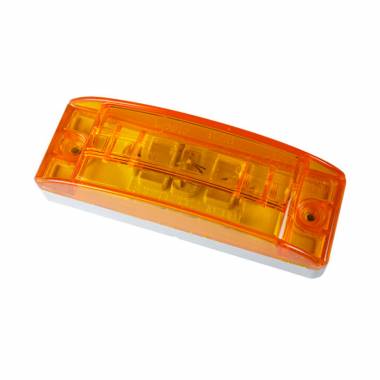 Grote 46833 Amber Sealed Turtleback II Incandescent Clearance/Marker Light, Optic Lens, 12V