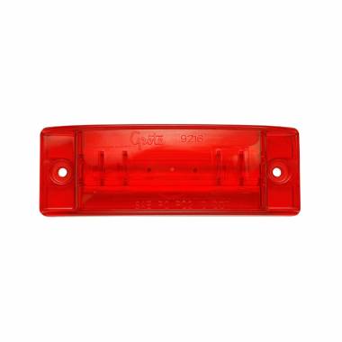 Grote 47162 Red SuperNova Turtleback II LED Clearance/Marker Light, 4 LEDs, 12V, 45° Mount