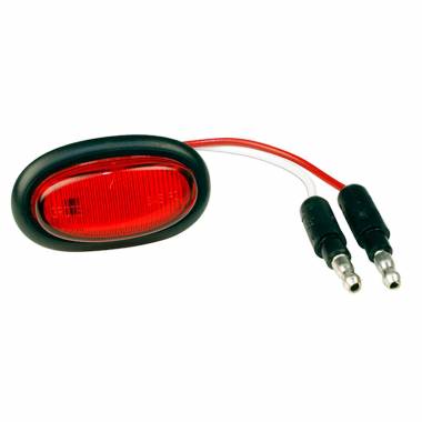 Grote 47962 Red MicroNova LED Clearance/Marker Light, Oval, Grommet Mount, 12V